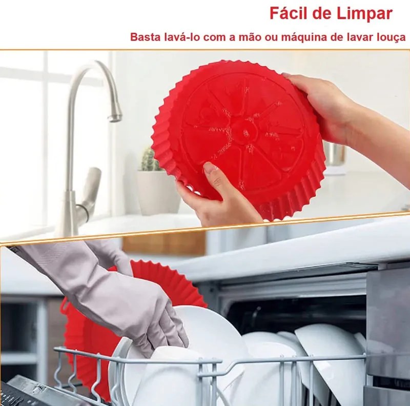 Forma Para Air Fryer De Silicone Antiaderente