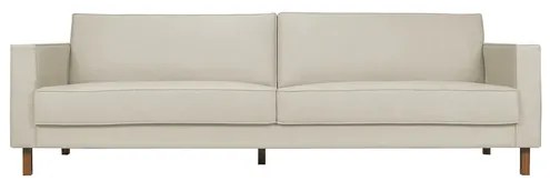 Sofa Lana 3 Lugares Linho Cru Pes Nozes 200cm - 73743 Sun House