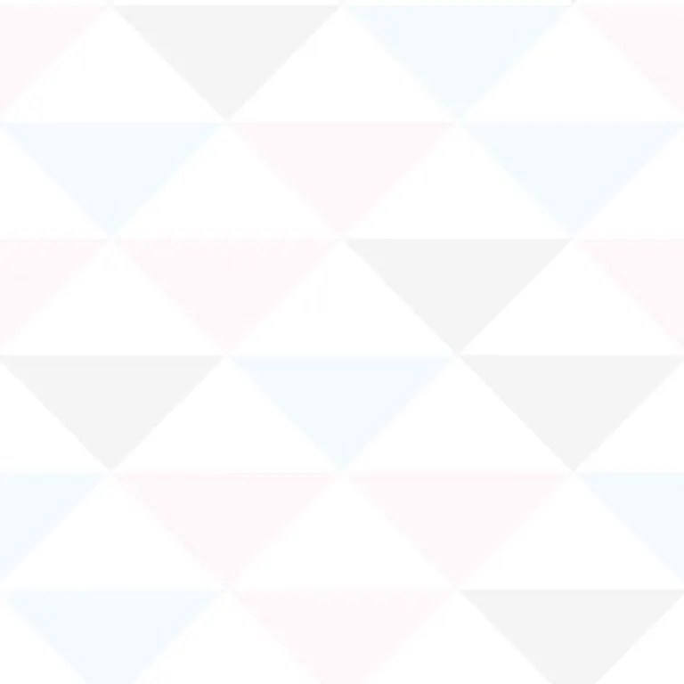 Adesivo de parede triângulo rosa azul cinza e branco