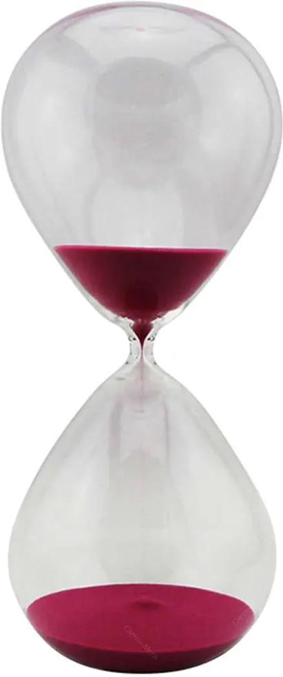 Ampulheta Clear Glass Rosa 120 minutos em Vidro - Urban - 38x18 cm