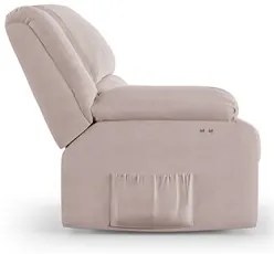 Poltrona do Papai Reclinável Pietra Power Touch Massagem FH9 Veludo Ro