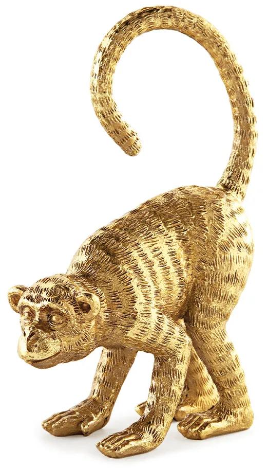 Escultura Decorativa de Macaco 21,5x7,5x15,2 Dourado G39 - Gran Belo