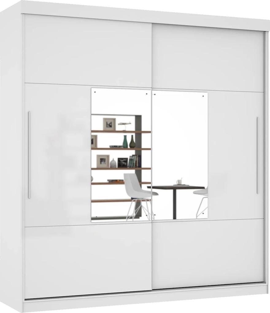 Guarda-Roupa Ipanema com Espelho Branco - MiraRack Móveis