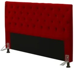 Cabeceira Cama Box Casal Queen 160cm Cristal Veludo Vermelho - MV Esto