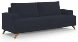 Sofá 2 Lugares 160cm Living Pés Curvos Santi D05 Suede Azul - Mpozenat