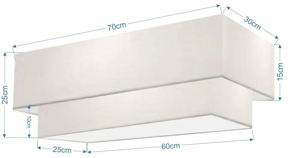 Plafon Para Banheiro Retangular SB-3044 Cúpula Cor Branco