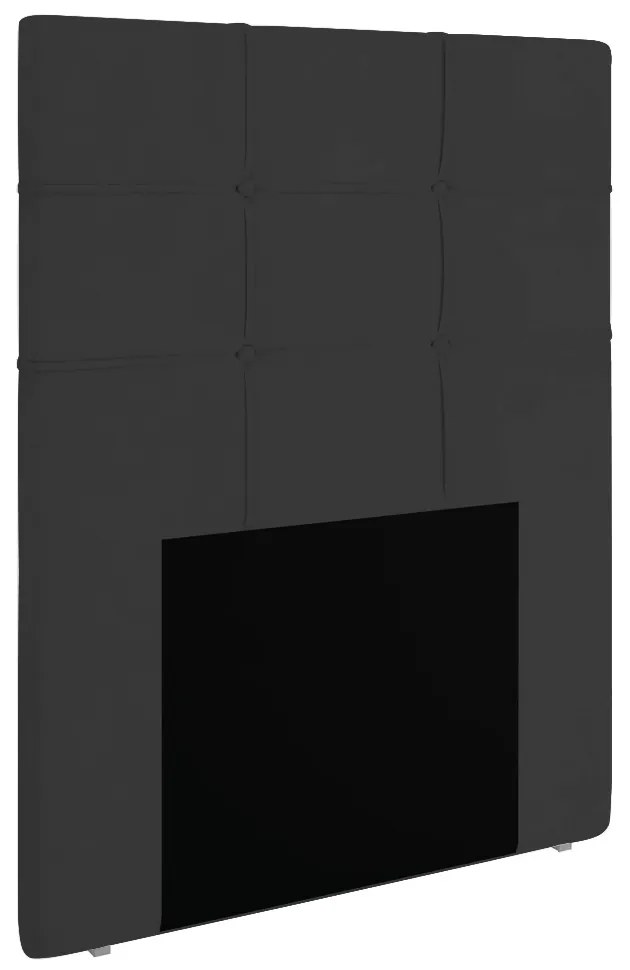 Cabeceira Esmeralda Para Cama Box Solteiro 90 cm Corino - D'Rossi - Preto