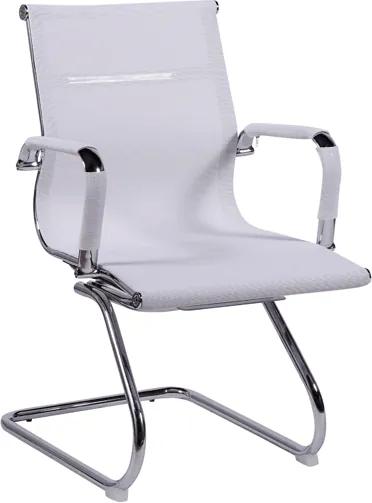 Cadeira Office Eames fixa com Tela Mesh Branca