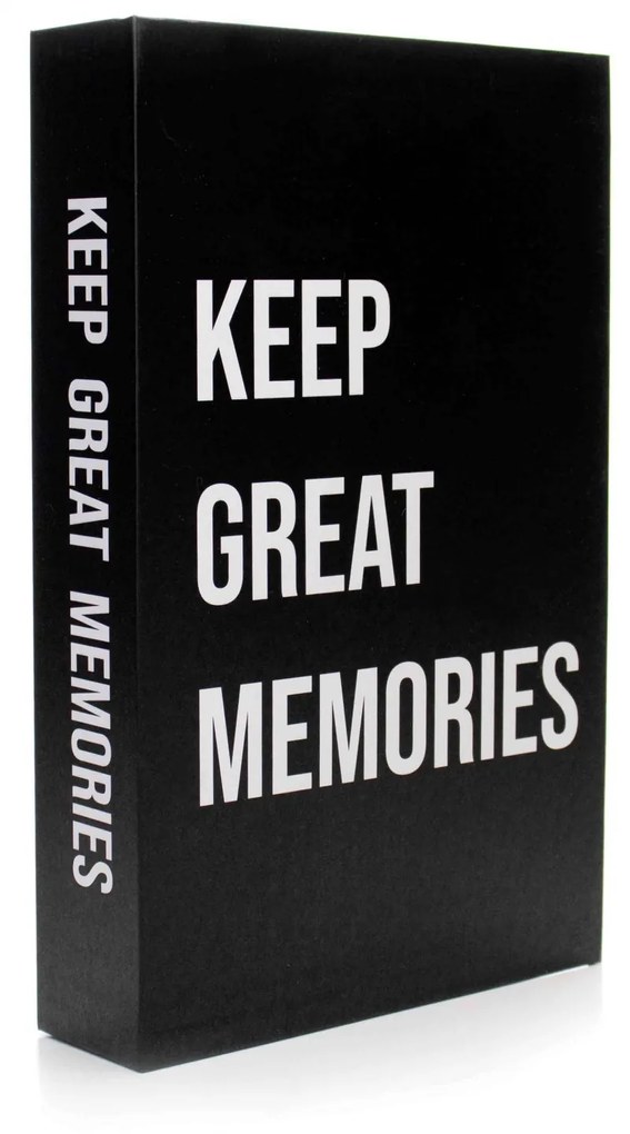 Livro Decorativo de Papel "Keep Great Memories" Preto 27x14x5cm - D'Rossi