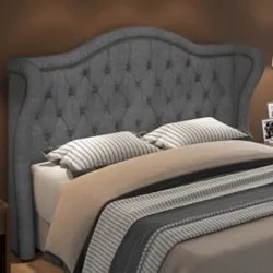 Cabeceira Cama Box Casal Queen 160cm Antibes Z37 Linho Cinza - Mpozena