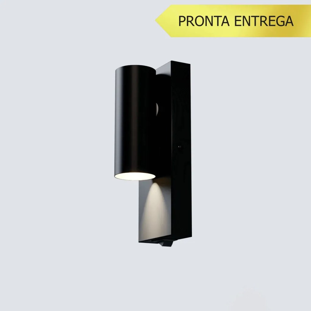 Arandela Tub Slim 06X15Cm Alumínio 1Xmr11 C/ Interruptor - Qimporta Ar... (DOURADO BRILHO)