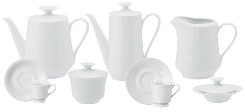 Aparelho de Chá e Café Porcelana Schmidt 53 peças - Dec. Vitoria 0397 -  SCHMIDT