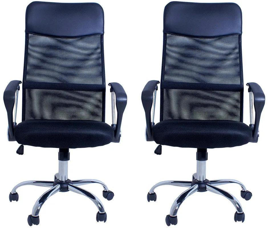 Kit 02 Cadeiras para Escritório Excellence Office Giratória Preto - Facthus