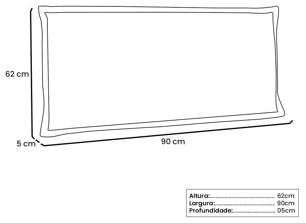 Cabeceira Painel Garden Para Cama Box Solteiro 90 cm Corino - D'Rossi - Bege