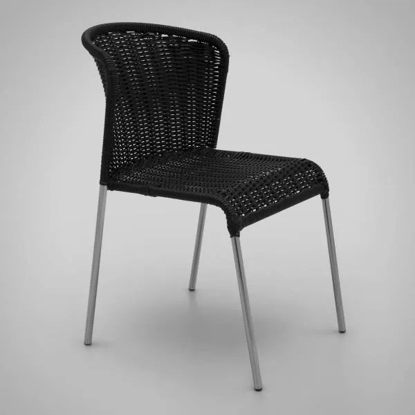 Cadeira Noa Junco Sintético Estrutura Aço Inox Design Exclusivo by Studio Artesian