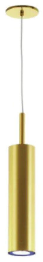 Pendente Tubo Ø3,8X20Cm Metal 1 X Mr11 Gu10 | Old Artisan Pd-5147 (HONEY)