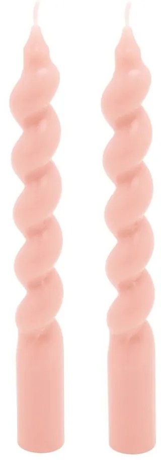 Jogo 2 Velas De Parafina Espiral Nude 2cm X 18cm 61559 Wolff