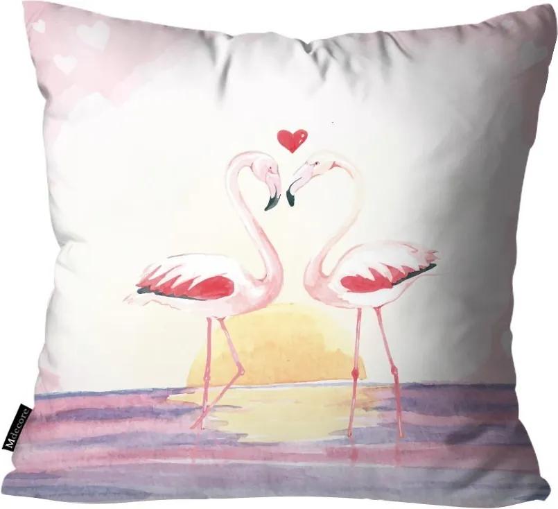 Capa para Almofada Flamingo Branco35x35cm