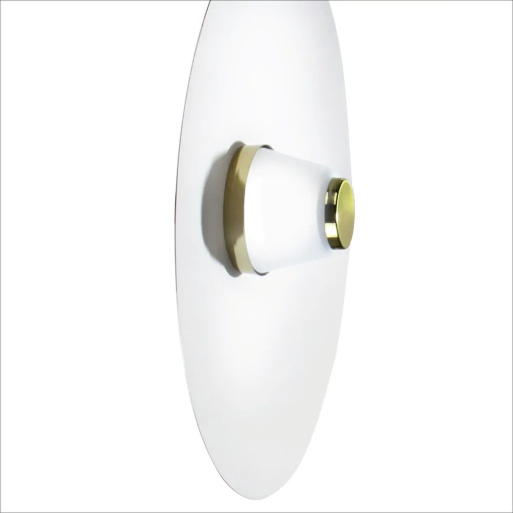 Arandela Eclisse Ø33X10Cm Metal Alumínio E Vidro 01Xled 9W 2700K - Old... (ROSE FOSCO / COBRE BRILHO)