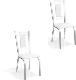 Kit 2 Cadeiras para Cozinha Florença Branco - Kappesberg