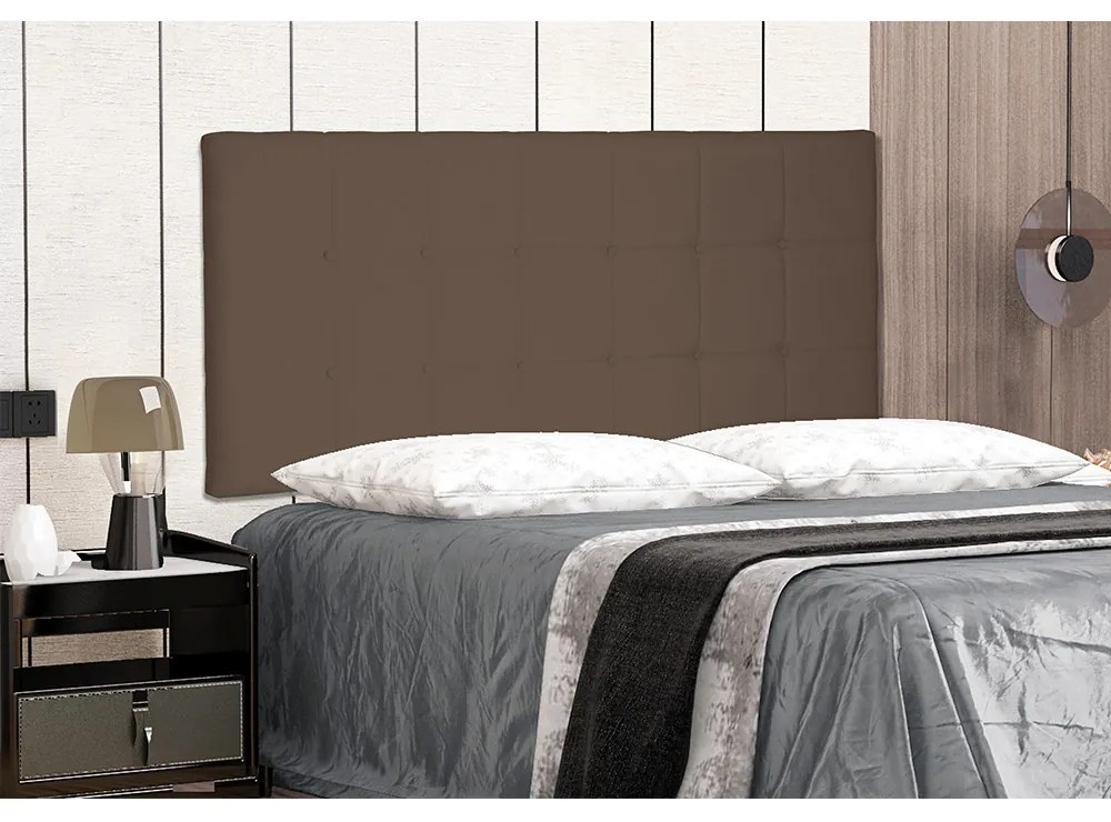 Cabeceira Painel Verona Para Cama Box Solteiro 90 cm Suede - D'Rossi - Caramelo