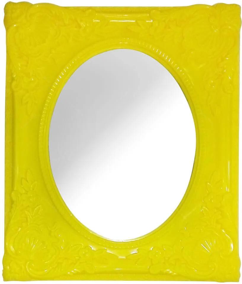 Espelho Retangular com Vidro Oval My Castle Amarelo - Urban