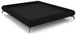 Cama King Base Box 193x203cm Pés de Ferro Cold P02 Veludo Preto - Mpoz