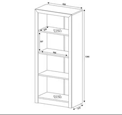 Estante Livreiro 4 Prateleiras ME4137 Branco - Tecno Mobili