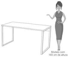 Conjunto Escritório Mesa 150 e Estante Studio Industrial Z28 Branco -