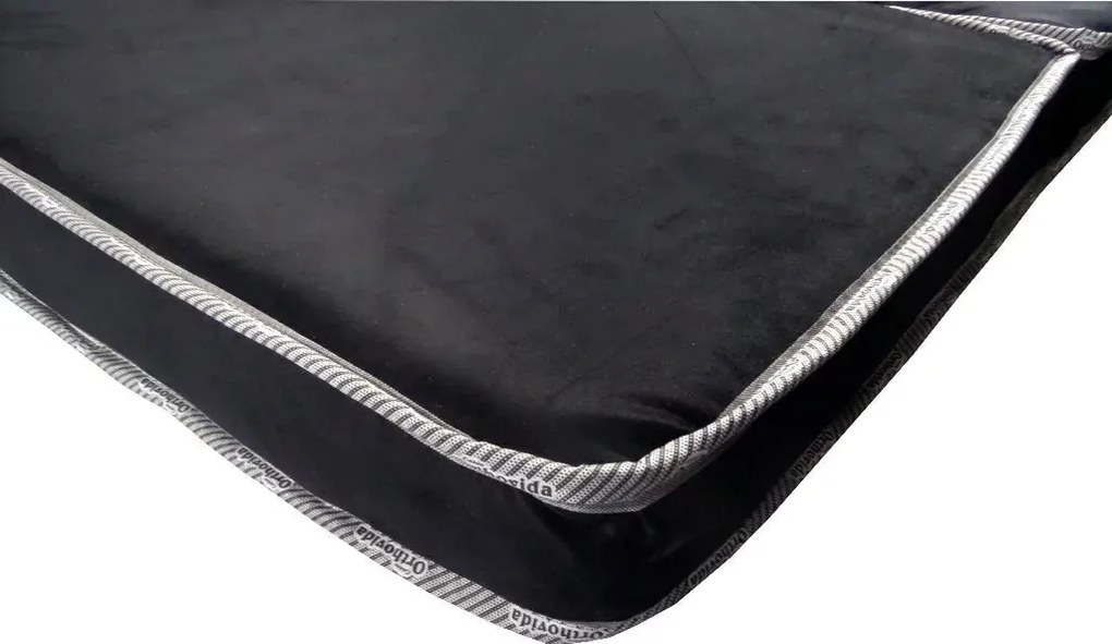 Puff Multifuncional Banco Colch�O Casal 188X128Cm Suede (Preto)