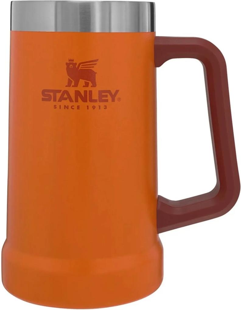 Caneca Térmica de Cerveja Stanley Beer Stein 710ml - Laranja
