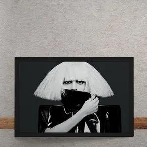 Quadro Decorativo Lady Gaga Horizontal 25x35