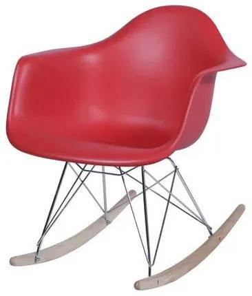 Cadeira Eames com Braço e Base balanço na Cor Vermelha 70 cm - 68122 Sun House