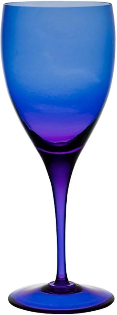 Jogo de 6 Taças De Cristal Vinho Tinto 380ml Azul Escuro