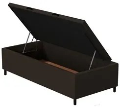 Base para Cama Box Baú Solteiro 88x188cm Hit I02 Suede Marrom - Mpozen