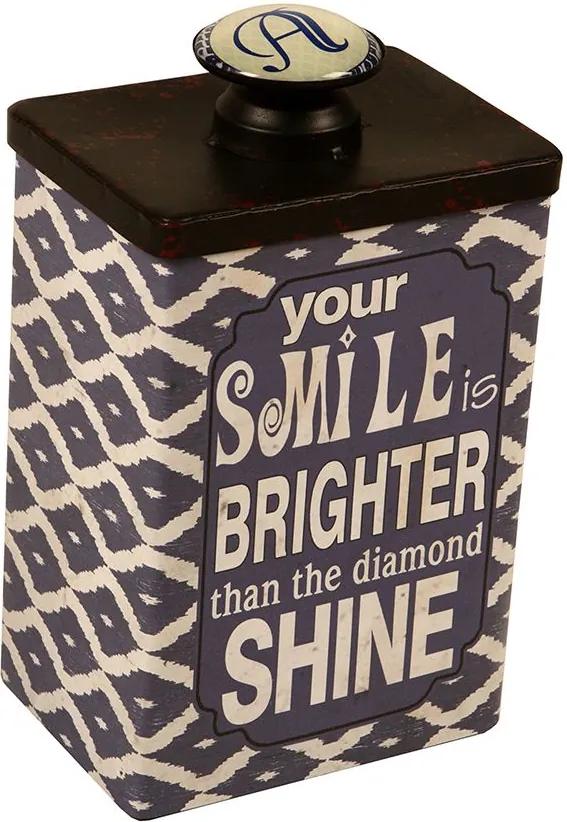 Caixa Decorativa de Metal Smile Brighter
