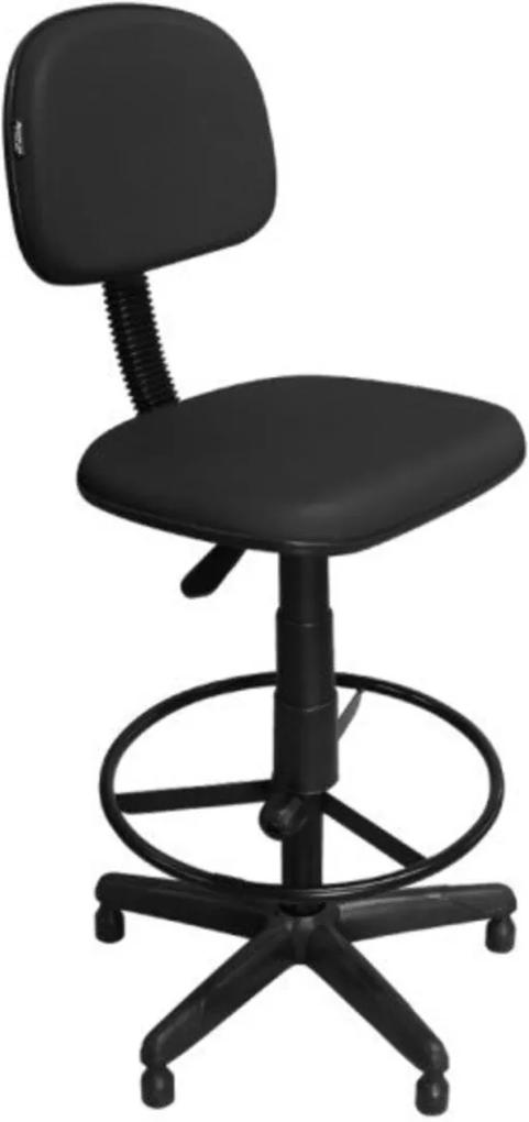 Cadeira Recepção Pethiflex CSX-02 Caixa Alta Giratória Preta