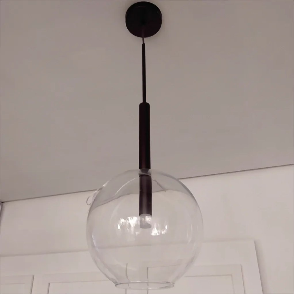 Pendente Ball Ø25X76,4Cm Led 5W - Usina 19725/25 (CP-M - Champanhe Metálico, 4000k, 110v)