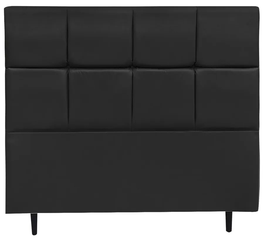 Cabeceira Roma para Cama Box Solteiro 90 cm Corino - D'Rossi - Preto