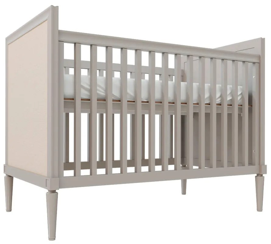 Berço Mini Cama Natu Palha Natural - Cinza