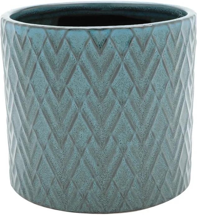 Vaso De Cerâmica Azul 17x15cm 60329 Bon Gourmet