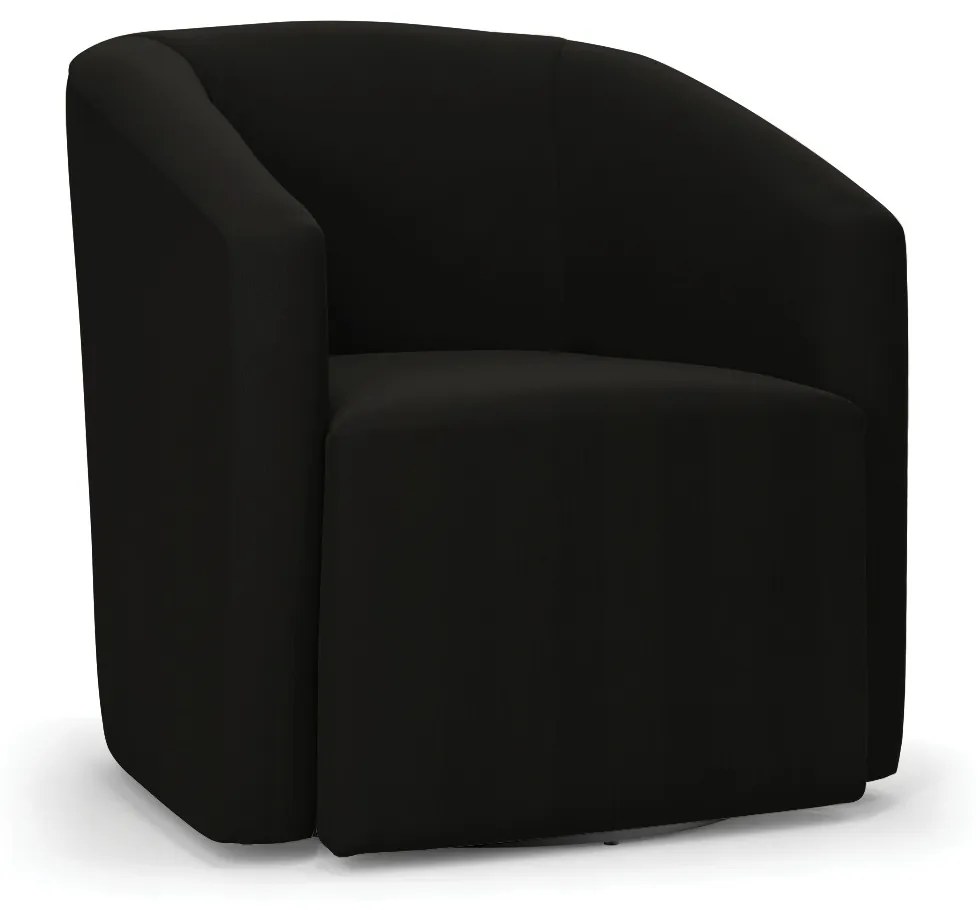 Poltrona Decorativa Base Giratória Stella Max Suede D03 - D'Rossi - Preto