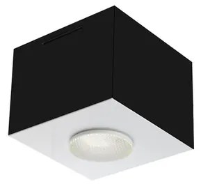 Plafon Sobrepor Aluminio 13Cm Granada - BRANCO PRETO