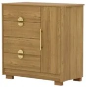 Cômoda Para Quarto 93cm Com 1 Porta Ilha Bela Nature - Vila Rica