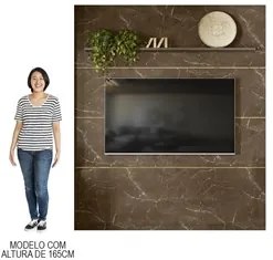 Painel para TV 75 Polegadas 208cm Piso ao Teto André M01 Imperial/Sépi