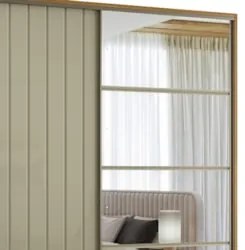 Guarda Roupa Casal 230cm Com Espelho Verbena Opala/Cumaru Z10 - Mpozen