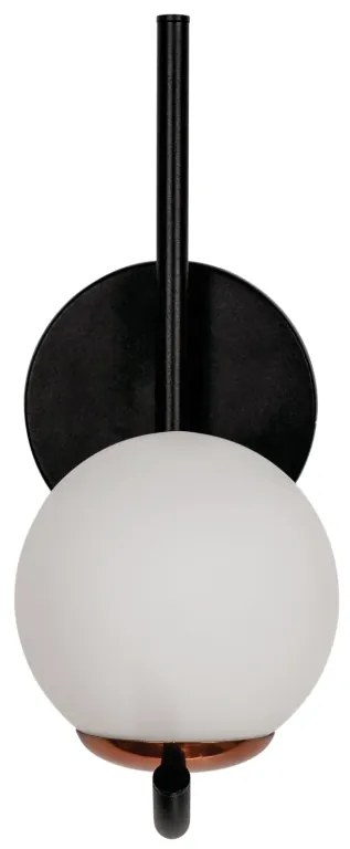 Arandela Astral 18X30X12Cm 1Xg9 Globo Ø12Cm - Usina 16947/1 (CB_M - Cobre Metálico / CB-PV - Cobre Brilho Polido Verniz, FOSCO)