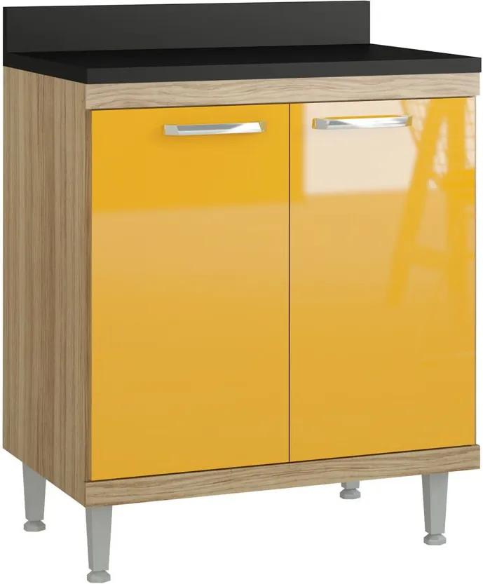 Armário de Cozinha 5122 Cx Argila Fosco Lacca Amarelo Gema - Multimóveis