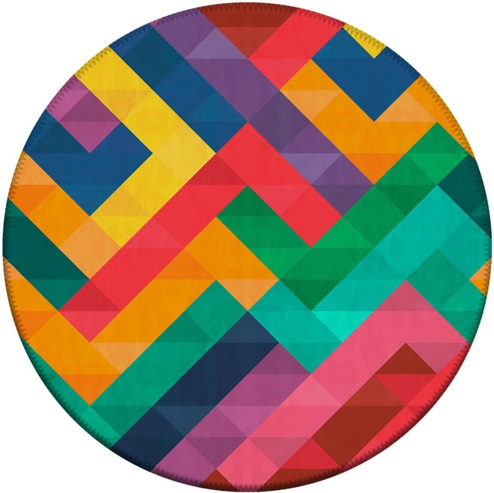 Tapate Love Decor Redondo Wevans Multi Color Multicolorido 84cm
