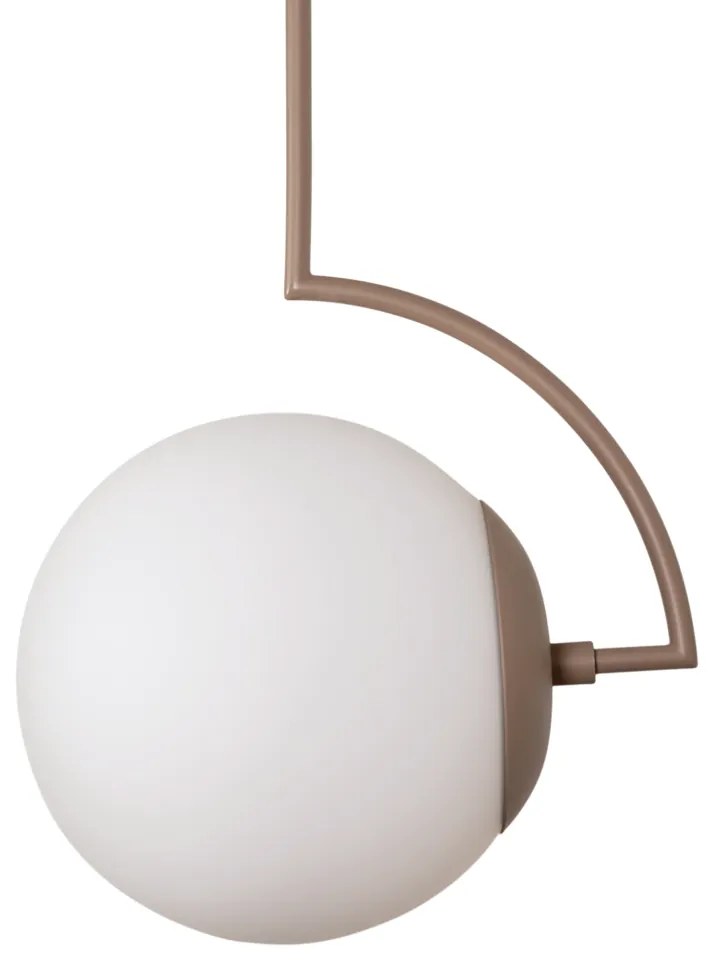 Pendente Allen 20X25,6X42,8Cm 1Xe27 Mini Bulbo G45 Alumínio E Globo Ø2... (TT-M Titânio Metálico, TRANSPARENTE)